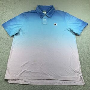 Billionaire Boys Club Polo Shirt Men Large Blue Pink Ombre Golf Casual BBC Roc